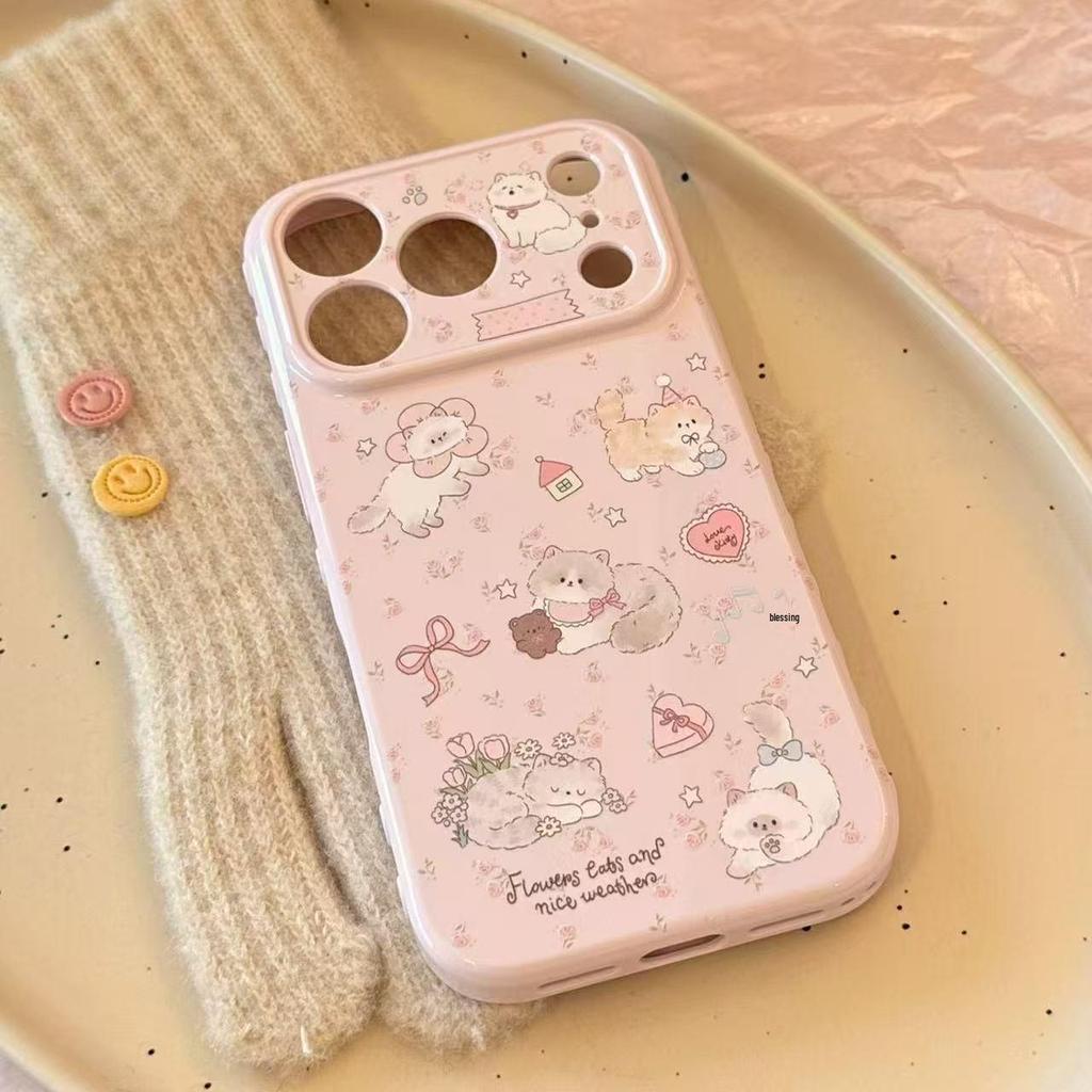 Мягкий милый ленивый кот чехол для телефона для iPhone 17, 16 Pro Max, 15, 14 с дизайном в виде сердца