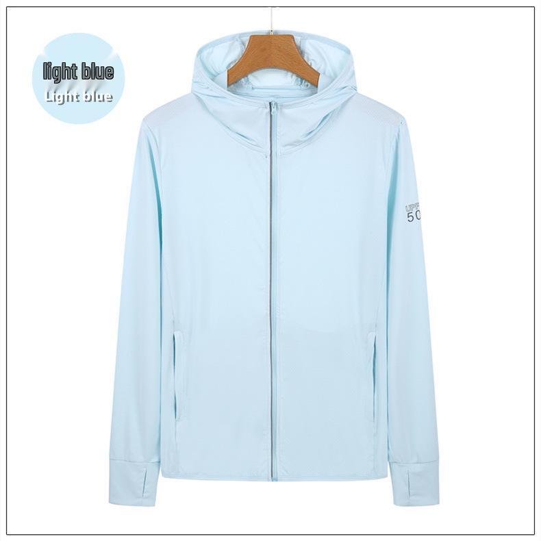Новая летняя дышащая худи из ледяного шелка для защиты от солнца - Легкая, тонкая, парная уличная куртка с солнцезащитным эффектом (Настраиваемый для печати)
