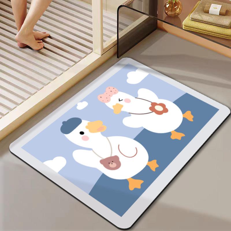 Diatom mud cushion floor mat, quick-drying floor mat at the bathroom door, bathroom absorbent carpet, non-slip toilet door mat
