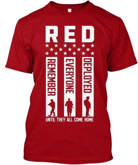 Gunshowtees Mens Red Friday Remember Ev Everyone T shirt Made in USA S to 5XL