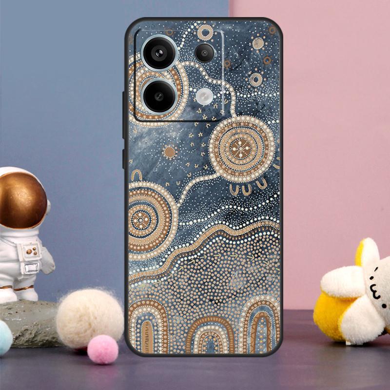 Aboriginal Art Print Case For Xiaomi Redmi Note 13 9 10 11 12 14 15 Pro Plus Redmi 15 15C 14C 10C 12C 13C Cover