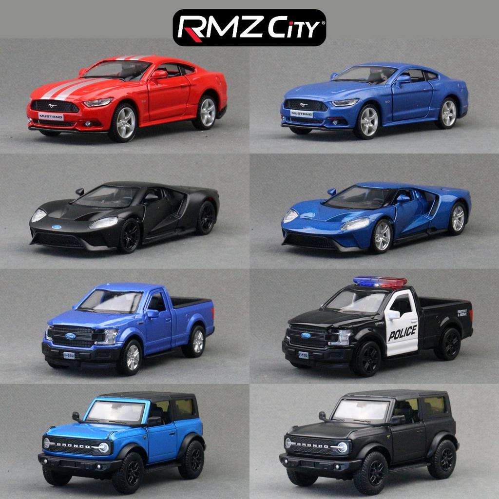 fsbn3 1/36 Ford Bronco Mustang GT F-150 Toy Car Model For Children RMZ CiTY Diecast Metal Miniature Pull Back Collection Gift Kid Boys