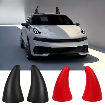 Автомобильная Эластичная 3D Наклейка Рога Дьявола Декор Бампера Анти-Столкновение Большие Рога Дьявола для Мотоцикла Велосипеда Лыжных Шлемов