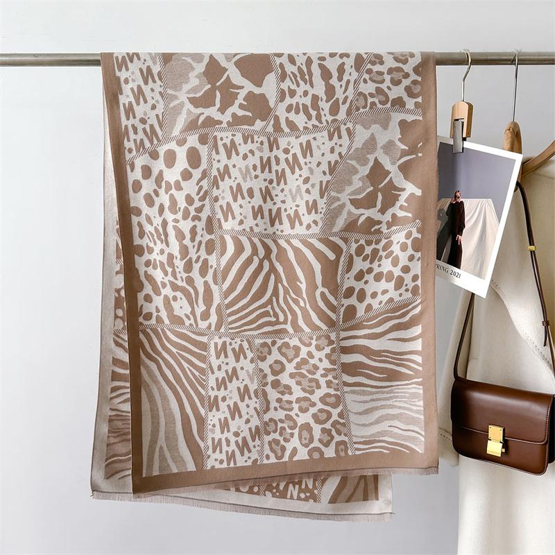 Design Winter Cashmere Scarf for Women Luxury Warm Pashmina Bufandas Shawls and Wraps Thick Blanket Poncho Fashion Echarpe