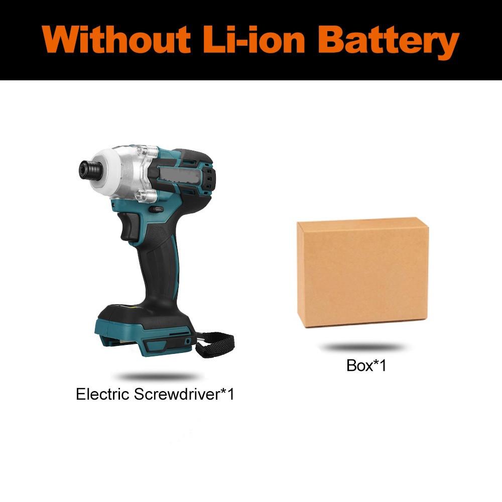 388vf 800N.M Бесщеточная аккумуляторная электрическая ударная отвертка 1/4 дюйма, отвертка, гаечный ключ, электроинструменты с 2 батареями