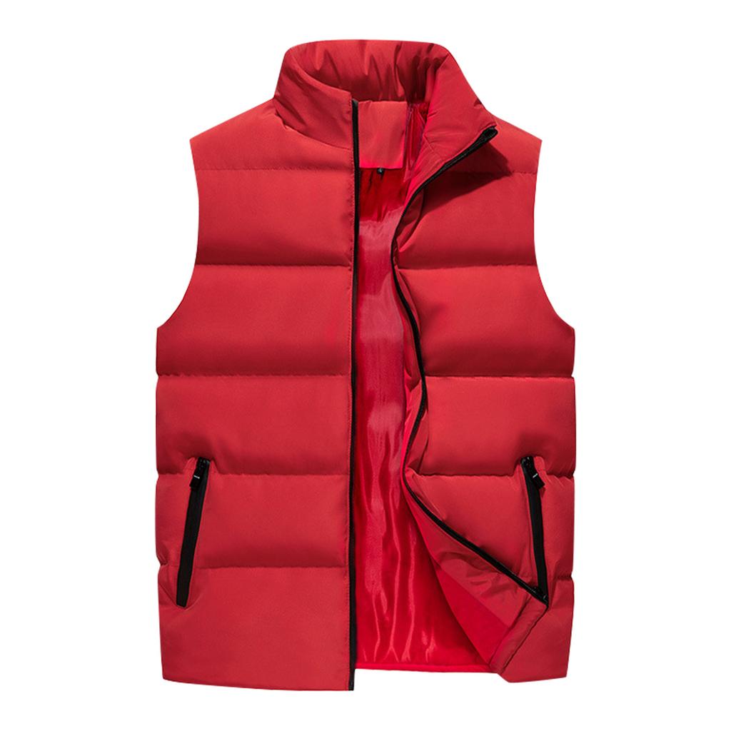 Повседневный мужской жилет, мужской свободный осенне-зимний теплый пуховый хлопковый жилет, пальто