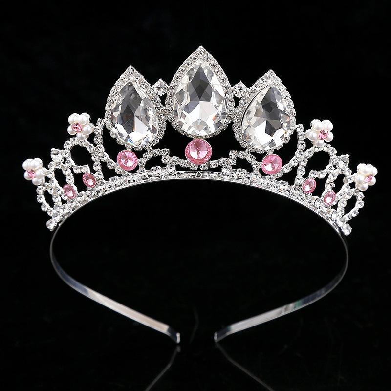 Свадебная корона в европейском стиле, ювелирные украшения, сценическое выступление, корона принцессы, тиара, дорожная фотография, хрустальная корона, тип «капля воды»