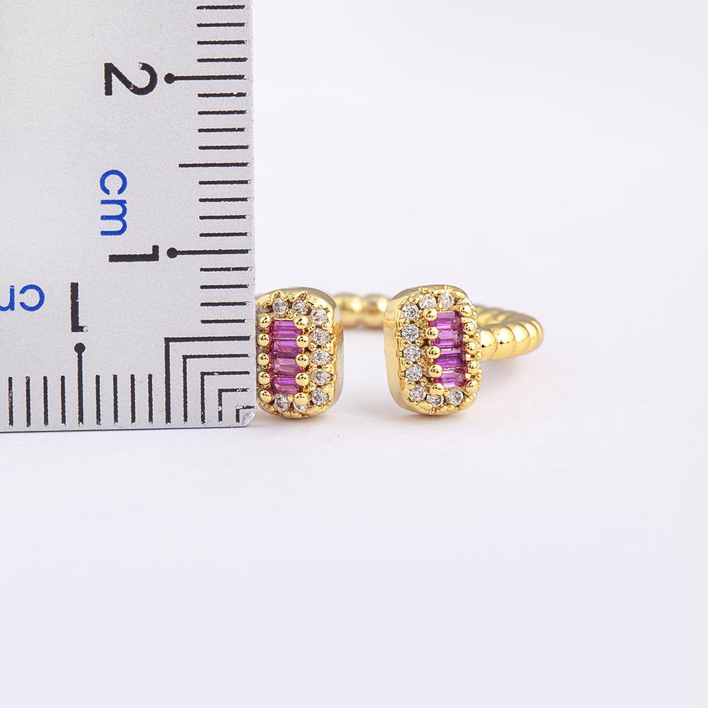 Nidin New Irregular Rings Zircon Stone Aesthetic Girl 4 Colors Open Adjustable Rings for Women Vintage Jewelry Accessories Gift