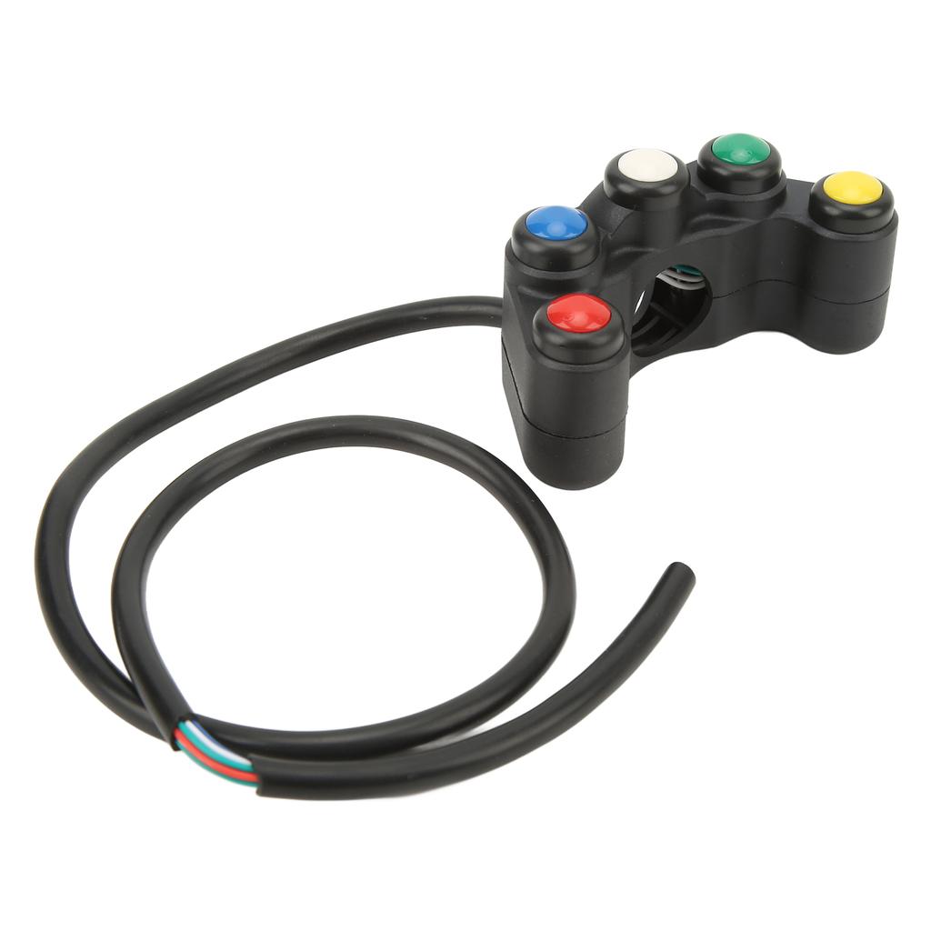 Motorcycle Handlebars Control Switch 5 in 1 Multi Function Headlight Turn Light Horn Switch for 2.2cm Handlebars