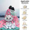 1pc. Cute Cartoon Marie Cat Blanket, Seasonal Universal, Home Decoration, Throw Blanket, Soft Flannel Throw Blanket, Versatile & Cozy for Be