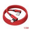 Разъем под углом 90 градусов Не спутывающийся телефонный кабель Micro USB Type C Быстрое зарядное устройство для зарядки Нейлоновый шнур Провод