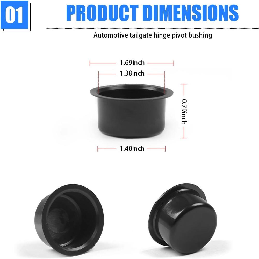 4 шт., черная задняя дверь, АБС-пластик, петля задней двери, автомобильные аксессуары, детали задней двери для автомобиля