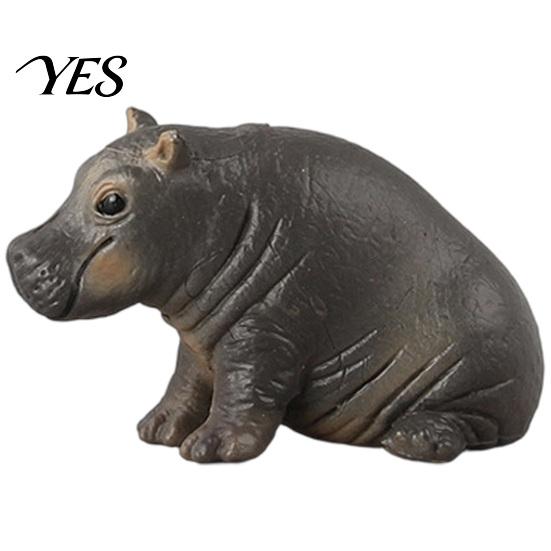 Hippo Desk Decoration Simulation Hippopotamus Figurine, Lifelike Statue Sculpture, River Horse Model Educational Toy for Decorative