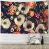 Ретро Темный Цветочный Гобелен Настенный Гобелен Богемного Искусства Простой Эстетический Комната Гостиная Общежитие Домашний Декор