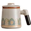 Ceramic teacup tea separation office cup personal water cup with lid filter mug office tea cup