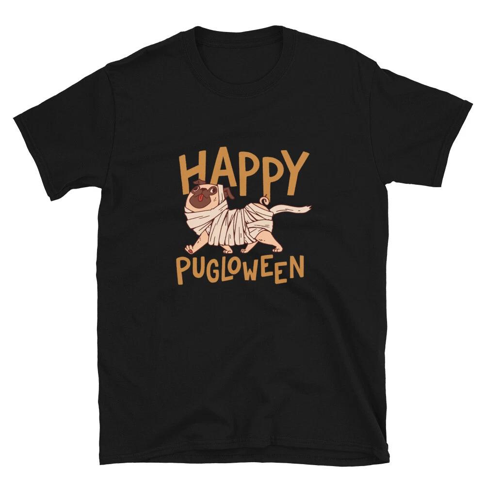 Pugloween Хэллоуин 2021 Футболка с мопсом