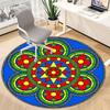 1PC Stained Glass Mandala Chair Carpet for Office Non-Slip, Lightweight, Machine Washable Rug for Office, Sleeping, Room - Holiday Decoryy251009033