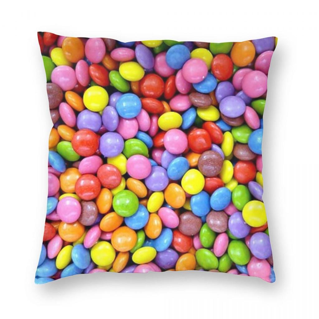Smarties Конфеты Квадратная Наволочка Полиэстер Лен Бархат С Принтом На Молнии Декор Чехол на Подушку Диван Сиденье Подушка Чехол