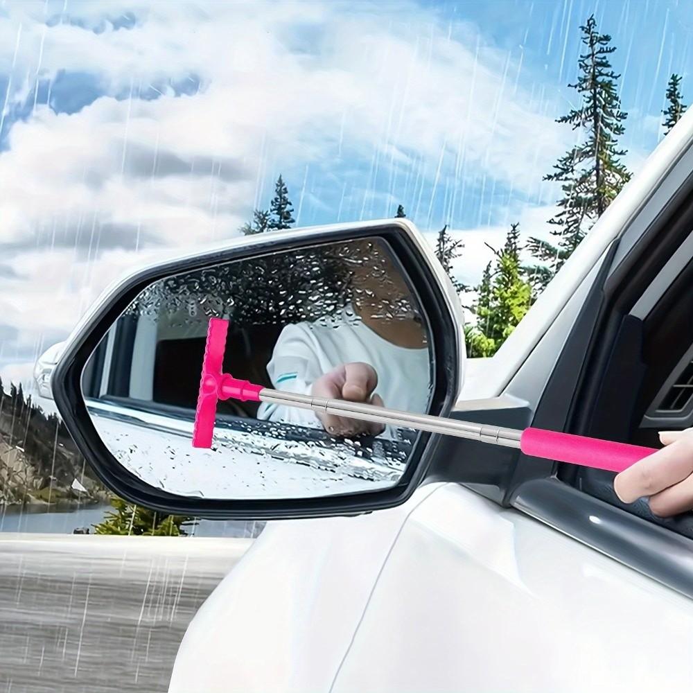 Retractable Window Cleaning Brush Handheld Glass Defogger Wiper Car Accessories