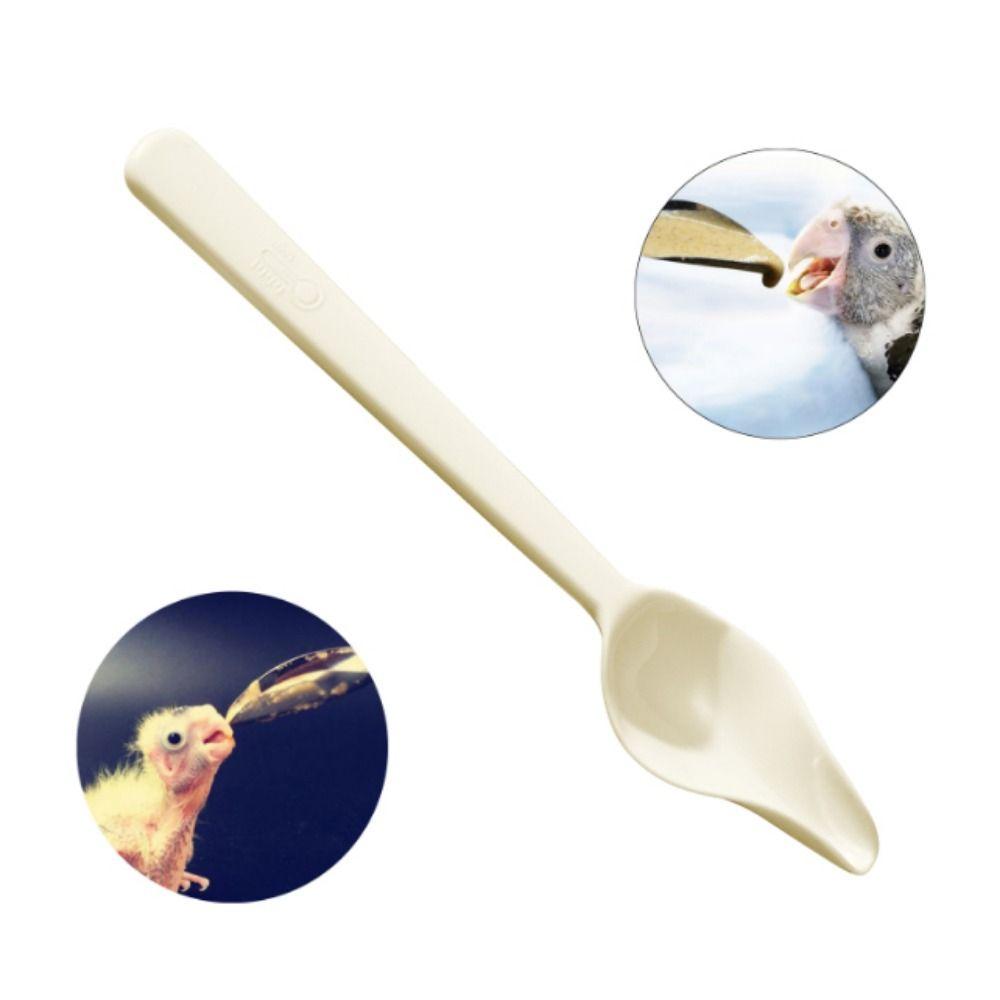 Long Handle Bird Feeding Spoon Heat-resisting Bird Food Water Spoon Chicks Spoon  for Feeding