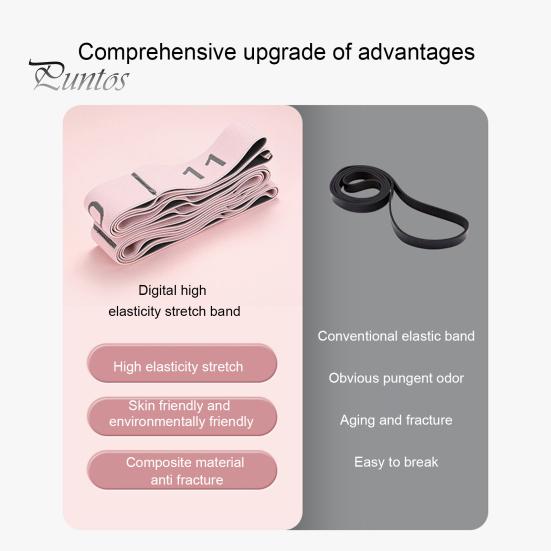 Ремень для растяжки йоги с 11 петлями, физиотерапия, пилатес, балет, танец, растяжка для ног, эластичная лента для домашнего спортзала, тренировка, эспандер