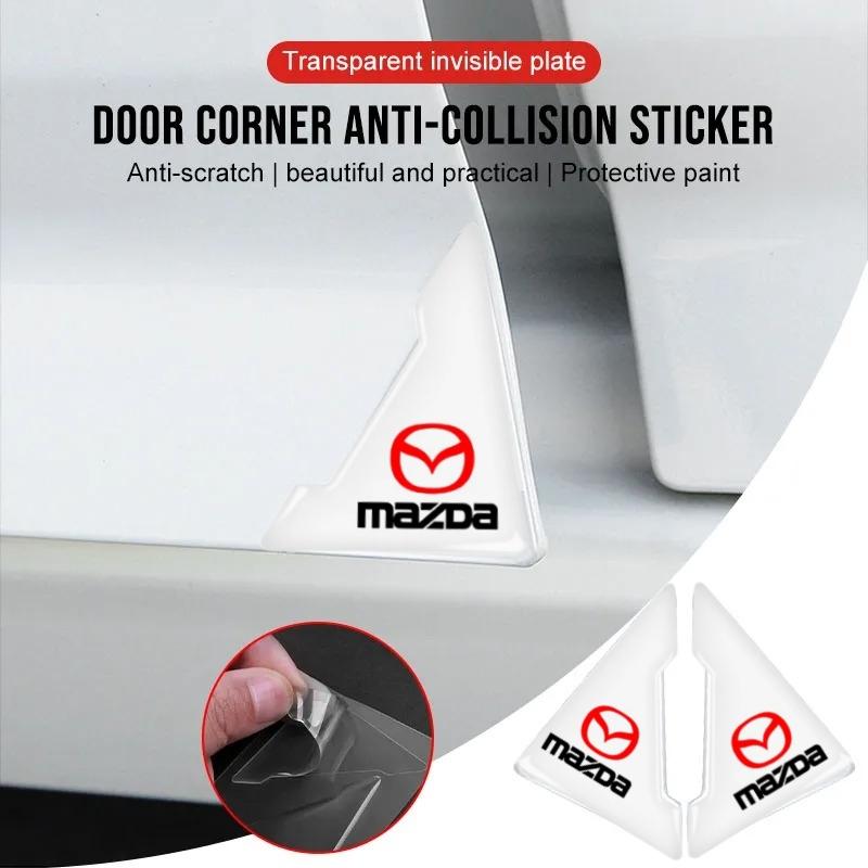 2Pcs Transparent Car Door Corner Anti Collision Protector Stickers For Mazda 3 6 CX3 CX5 CX8 CX9 MX5 RX8 RX7 Anti Scratch Guards FF27