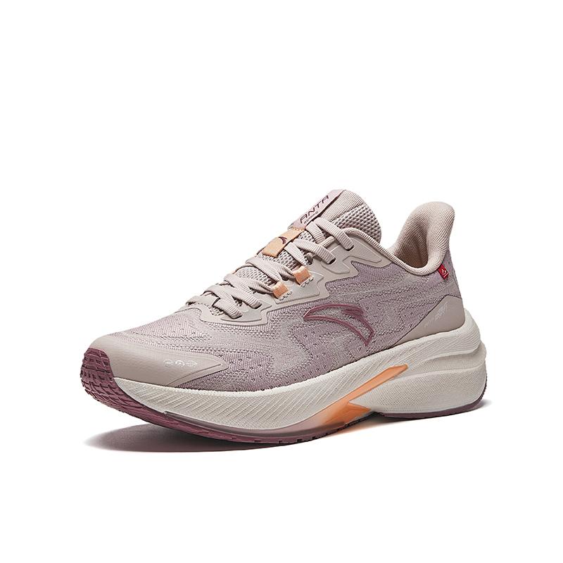 Anta Rocket 5.0 Cushioning Rebound Durable Non-Slip Low-Top Nitrogen Technology Training Running Shoes Women Sneaker Purple Gray 922445503-3
