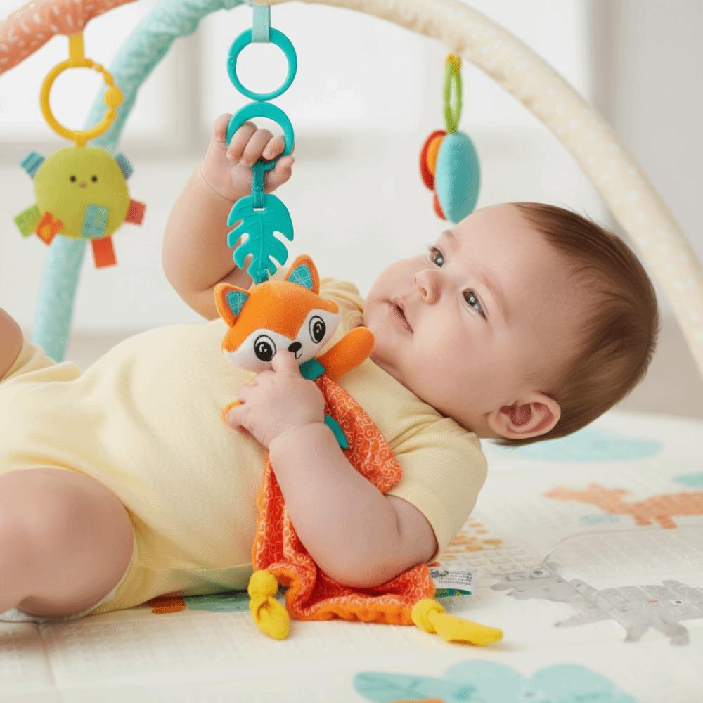 Soft Plush Plush Toy Cartoon Animal Baby Comforter Baby Gifts Snuggle Toy Stroller Car
