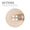5 шт. Бежевые полимерные пуговицы для пальто, тренча, свитера, мужские и женские, высококлассные, для блейзера, кардигана, пуговицы-четырехглазки