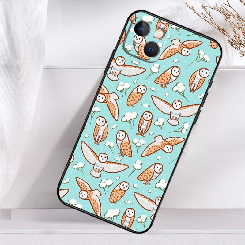 Cute Owl Cartoon Case For iPhone 14 13 12 11 16 15 Pro Max Mini Cover X XR XS 8 7 14 16 15 Plus Accessories