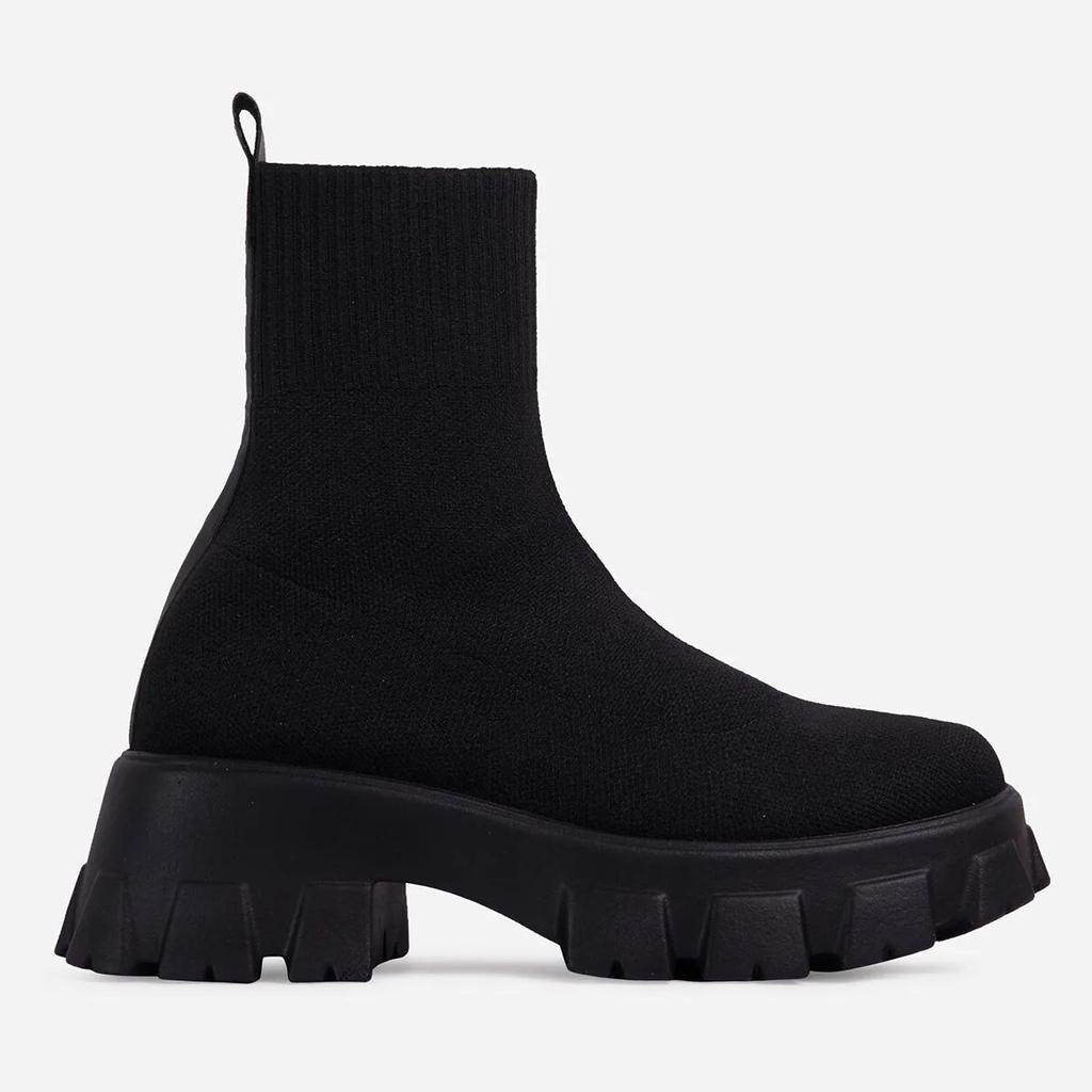 Весна 2024 Новые туфли на платформе Модные женские мотоциклетные ботинки Большие размеры Ботинки-носки Дышащая повседневная обувь для женщин Ботинки