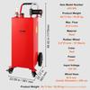 VEVOR 30 Gallon Diesel Caddy, 23.5 L/min, 180W Portable Storage Tank Container with Electric Pump Wheels, Diesel Transfer Storage Tank for Fueling