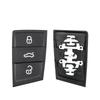 KEYYOU 10PCS 3 Buttons Rubber Car Remote Key Pad For Volkswagen VW Golf 7 4 5 Mk4 6 For Skoda Octavia For Seat Leon Ibiza Altea