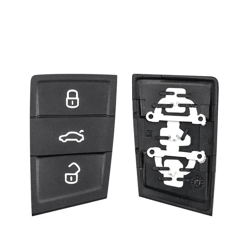 KEYYOU 10PCS 3 Buttons Rubber Car Remote Key Pad For Volkswagen VW Golf 7 4 5 Mk4 6 For Skoda Octavia For Seat Leon Ibiza Altea