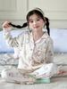 Girls' 2025 Autumn Cotton Pajama Set: Long Sleeve Homewear for Little & Big Girls