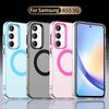 Матовый чехол Magsafe для телефона Samsung Galaxy A55 A35 A25 A15 5G Защитный чехол Магнитная беспроводная зарядка Ударопрочная задняя крышка