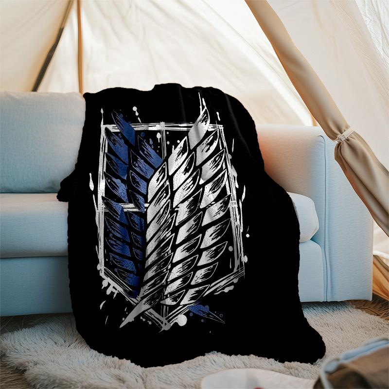Attack on Titan2 printed throw blanket—lightweight,soft,warm;versatile blanket for all seasons—perfect as &air-conditioning throw,nap blanket