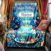 Underwater Birthday Celebration Blanket Durable Comfort For Sofa Couch Office Bed Picnics Ideal For All Seasons Stylish Decor Perfect Gift For