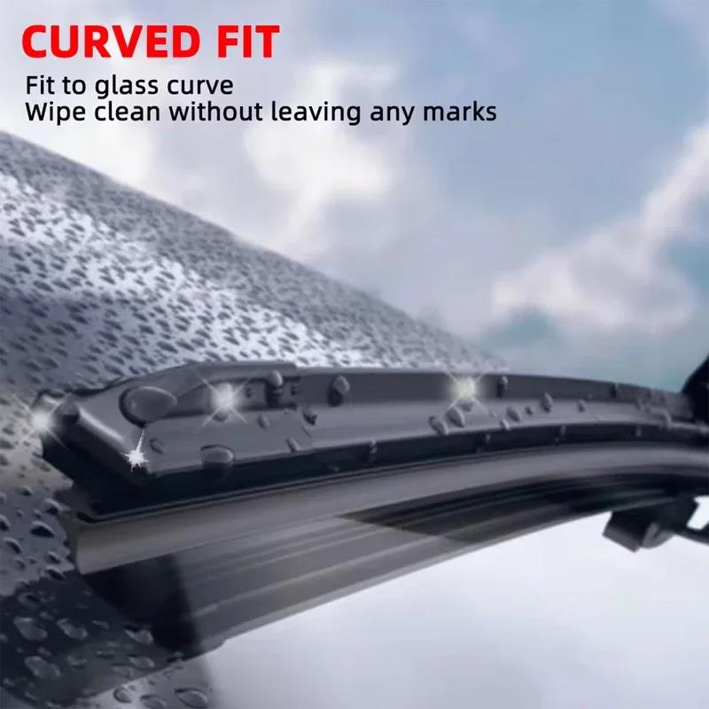 Wiper LHD Front Wiper Blades For Dacia Renault Logan 2 2015 - 2019 Windshield Windscreen Window Car Rain Brushes 22"+19" Wipers Blades 3