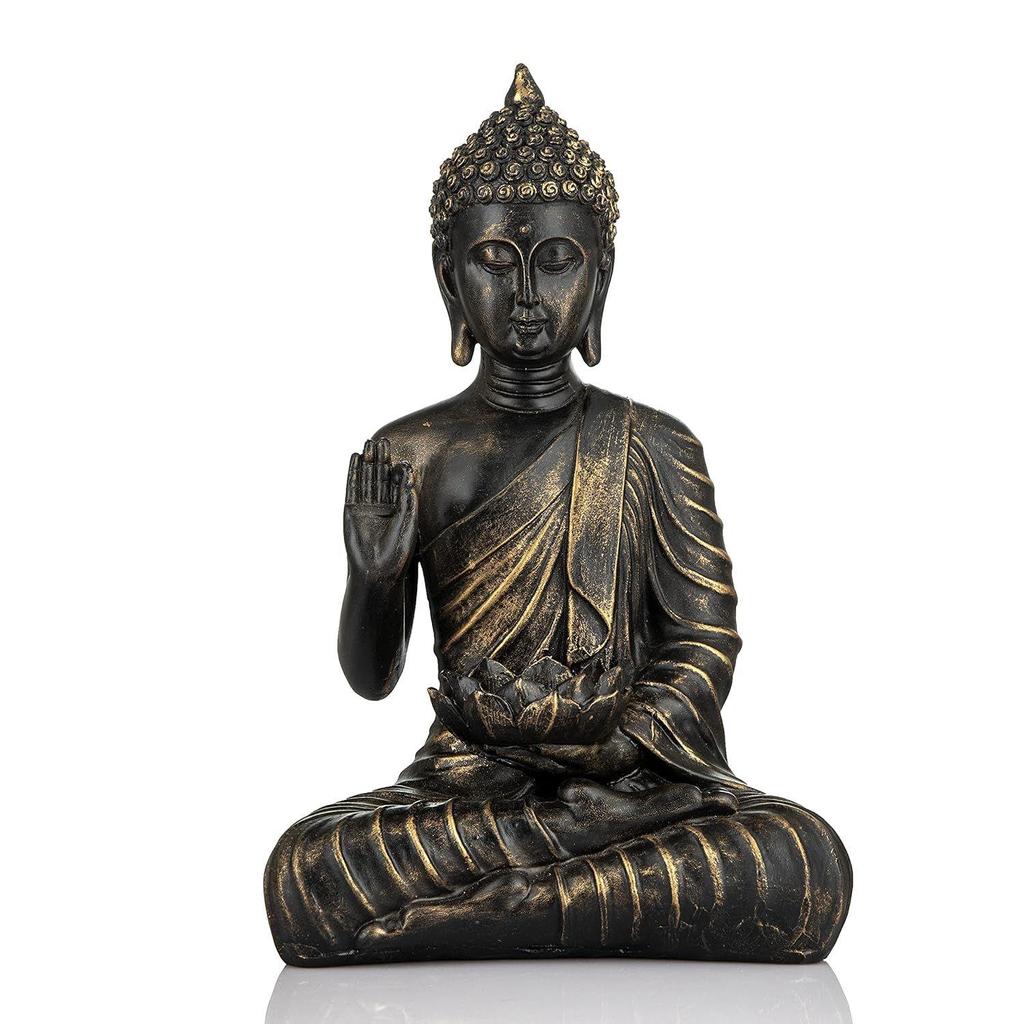 Sitting Buddha Statue Showpiece Idol Home Decor Items for Living Room and Gifts
