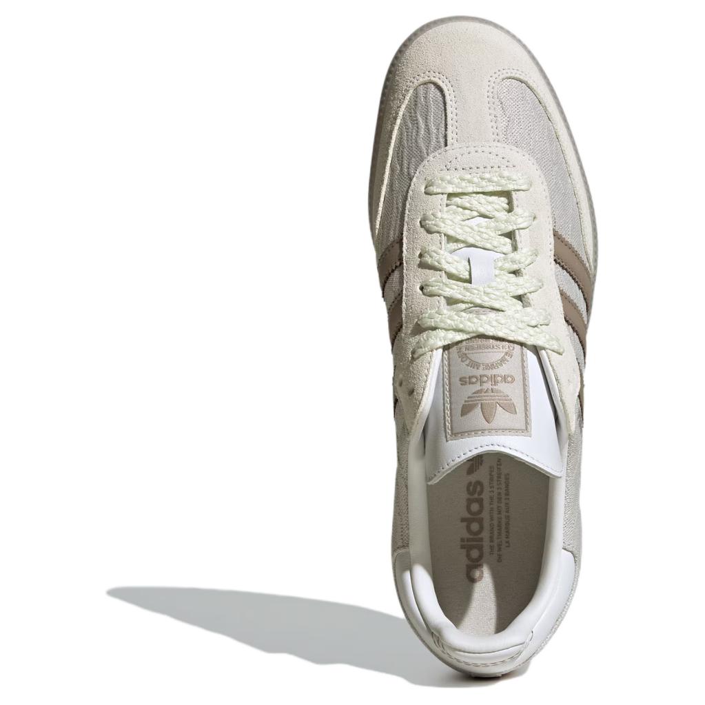 Adidas Originals SAMBA OG Abrasion Resistant Low Top Skateboard Shoes Unisex Silver Beige Brown Sneakers JP5674