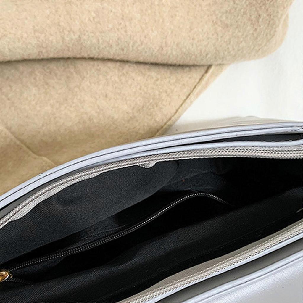 Trendy Crossbody Bag for Women Fashion Chain Shoulder Bag Purse with Removable Chain Strap Shoulder Handbag Purse Gray