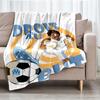 Olympique de Marseille Theme Printed Blanket - Perfect for Couch, Bed, Travel & Outdoor Use | Machine Washable, Cozy & Durable.
