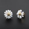 Nature Inspired Daisy Alloy Earrings With Unique Asymmetric Design For Women