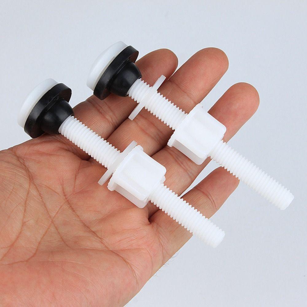New Plastic Toilet Seat Hinge White With Washers Toilet Screw Bathroom Accessories