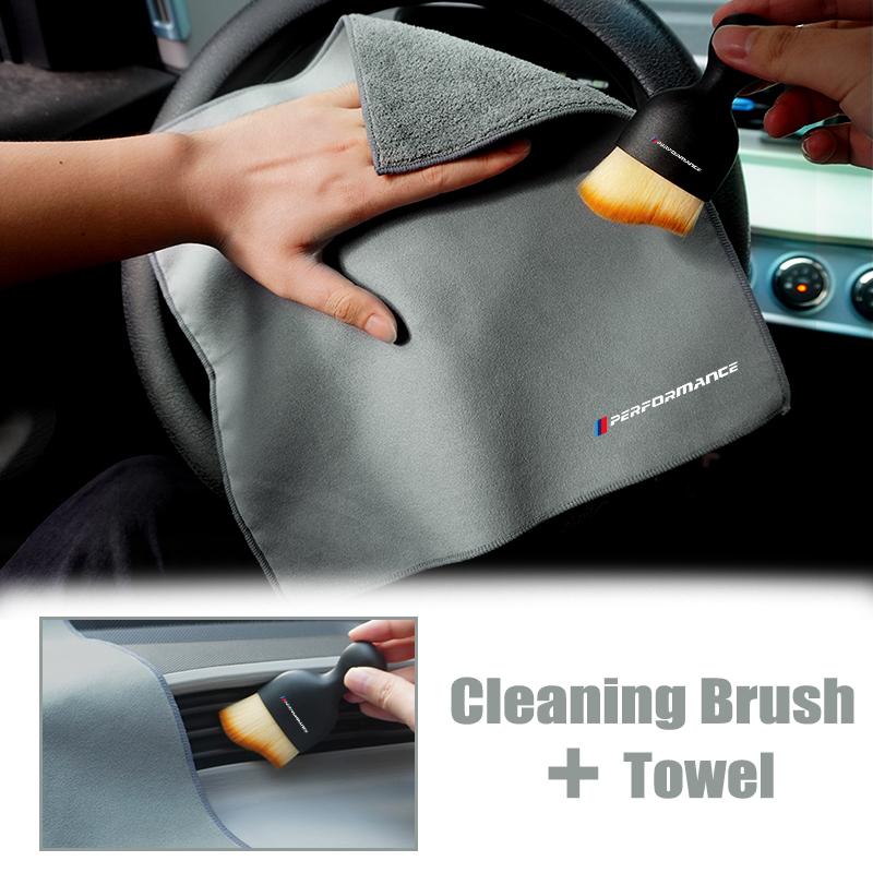 Microfiber Car Wash Towel Drying Cloth Cleaning Brush For BMW Performance X7 X5 X3 E46 E60 E90 E90 F10 F30 E93 G20 G21 Accessory NTP2