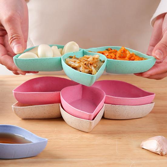 Condiment Container Easy To Clean Pack Sauces Reusable 3 Grids Soy Sauce Dipping Dish Appetizer Tray Household Supplies