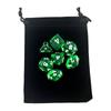 С мешочком 7 шт. Набор полиэдральных кубиков DND для настольных игр RPG кубики D4 D6 D8 D10 D% D12 D20 Прозрачные кубики 10 цветов