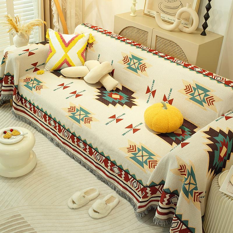 Чехол для дивана в стиле ретро в японском стиле, пледы для гостиной, парная позиция, летний кемпинг, пикник, чехол для одеяла Maneki-neko