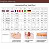 Elegant Square Red Zircon Ring Exquisite Fashion Gold Color Metal Inlaid White Zircon Stones Wedding Ring Engagement Jewelry